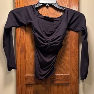 Indah Black top with long sleeves- size XS